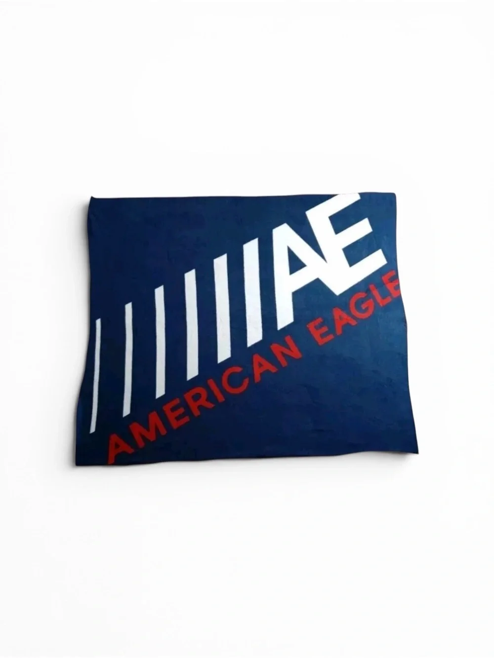 American Eagle Fleece Throw Blanket Red White Blue NWT 50” x 60”